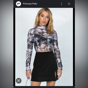 Princess Polly Acacia Mini Skirt Black